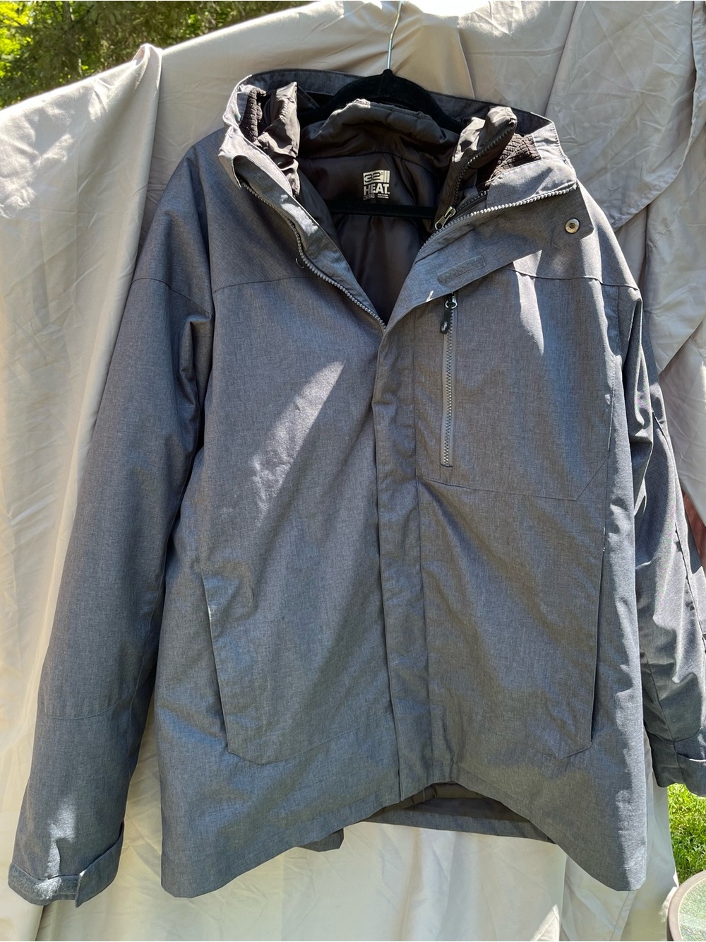32 Degrees Men's Full Zip Winter Jacket